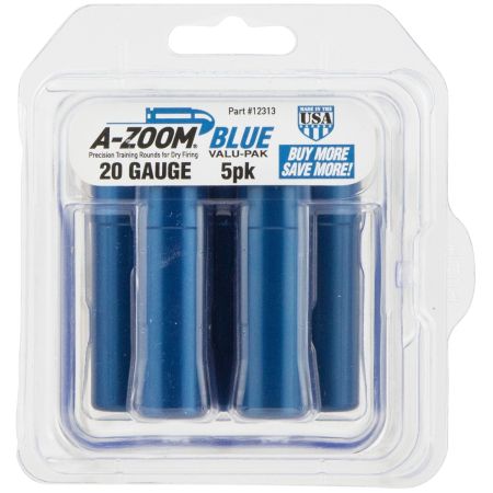 A-Zoom 20 Gauge Blue Snap Caps 5-Pack for Dry Fire Training