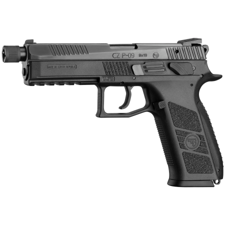 CZ-USA P-09 9mm Luger 21+1 5.15" Threaded Barrel Black Polymer Frame