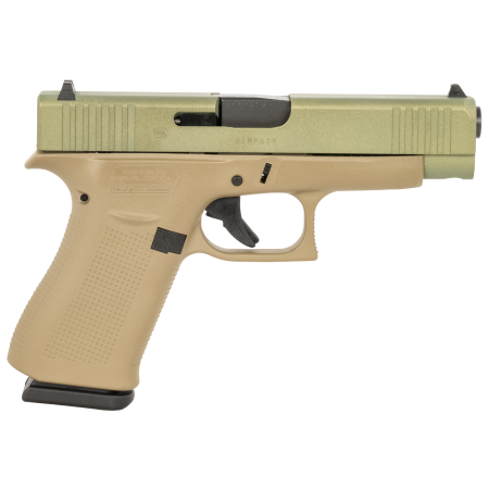 Glock G48 Compact Slim 9mm Luger 10+1 4.17" GMB Barrel Coyote Tan