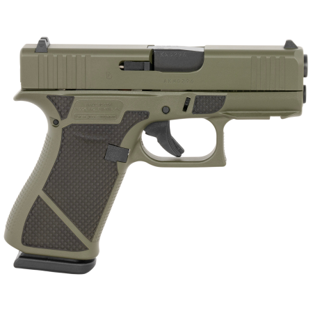 Glock G43X Sub-Compact 9mm Luger 10+1 OD Green Diamond Stippling