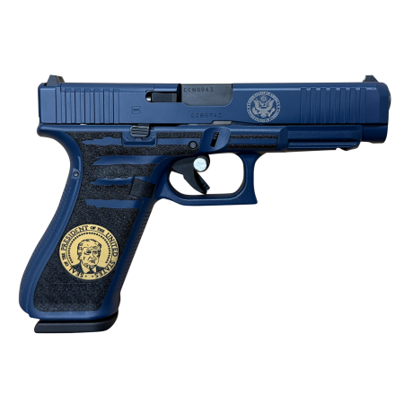 Glock G47 Gen5 MOS 9mm Luger 17+1 Presidential Blue Engraved