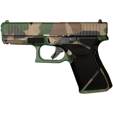 Glock G19 Gen5 MOS Compact 9mm Luger 15+1 Camo Cerakote Steel Slide