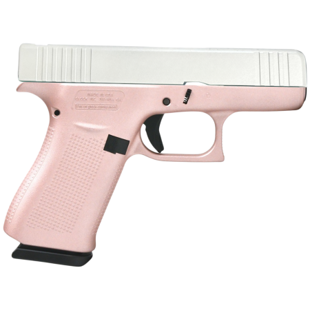 Glock G43X Sub-Compact 9mm Luger 10+1 Rose Gold Frame Pearl White Slide