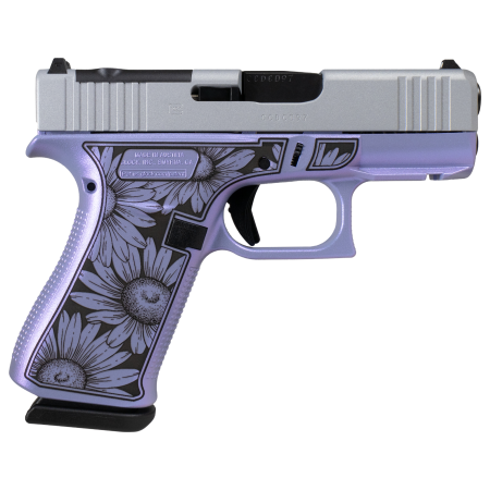Glock G43X MOS Miss Daisy Sub-Compact 9mm 10+1 Purple Cerakote