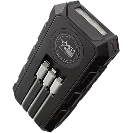 AGM Global Vision Solar Power Bank 5V Black Portable Charger