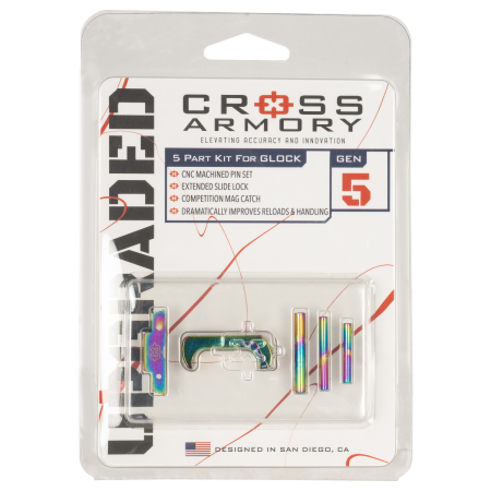 Cross Armory 3 Piece Upgrade Kit Glock Gen5 Rainbow Aluminum