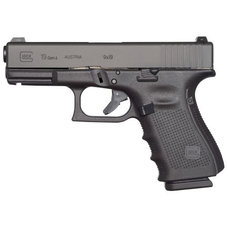 Glock G19 Gen4 9mm 15+1, 4.02" Barrel, Black Polymer Frame