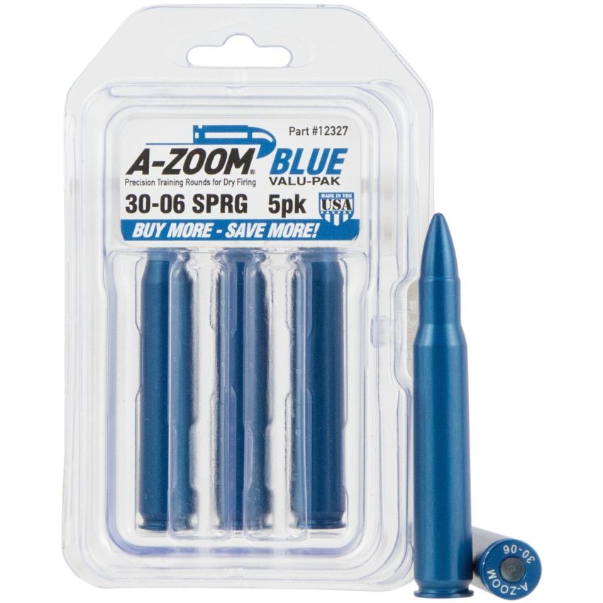 A-Zoom 30-06 Springfield Blue Snap Caps 5-Pack for Dry Fire