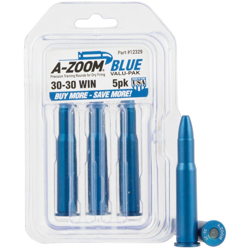 A-Zoom 30-30 Win Rifle Snap Caps Blue 5-Pack Training Rounds