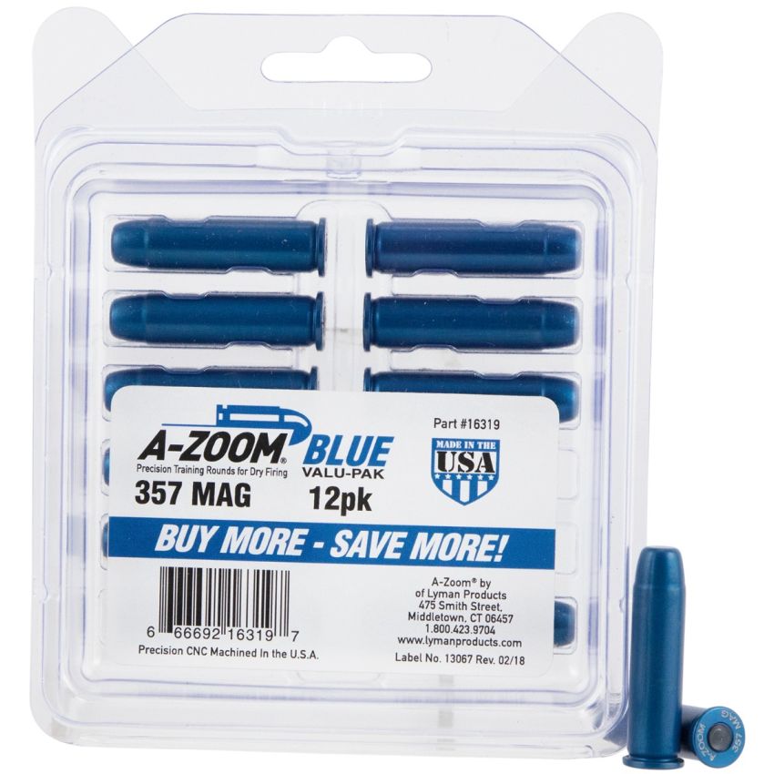 A-Zoom 357 Magnum Blue Snap Caps Revolver 12-Pack