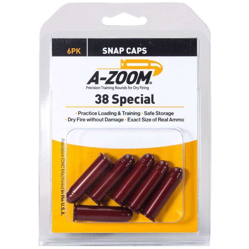 A-Zoom 38 Special Revolver Snap Caps 6 Pack for Safe Dry Fire