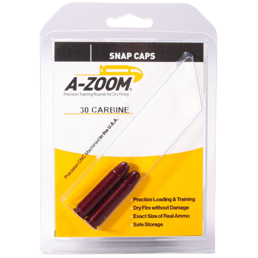 A-Zoom 30 Carbine Rifle Snap Caps 2-Pack for Dry Fire Training