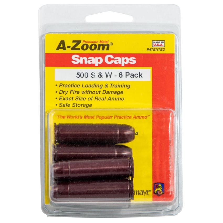 A-Zoom 500 S&W Magnum Revolver Snap Caps 6-Pack Training