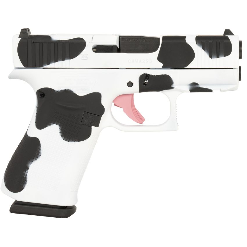 Glock G43X MOS Sub-Compact 9mm Luger 10+1 Cow Print Cerakote