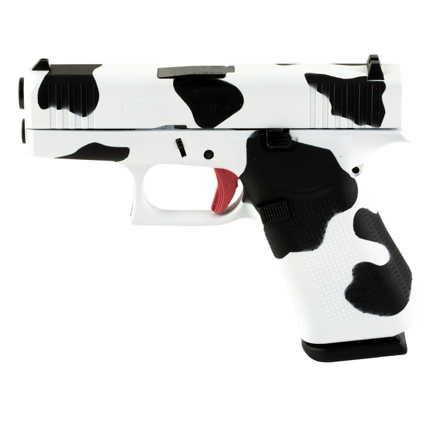 Glock G43X Sub-Compact 9mm Luger 10+1 Cow Print Cerakote Frame