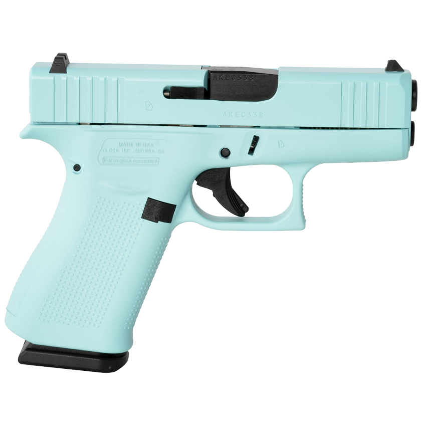 Glock G43X Sub-Compact 9mm Luger 10+1 Robin Egg Blue Cerakote