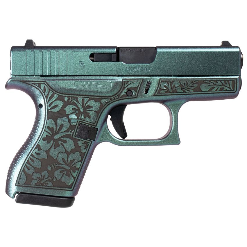  Glock G42 Gen3 Sub-Compact 380 ACP 6+1 Mako Green Cerakote Frame
