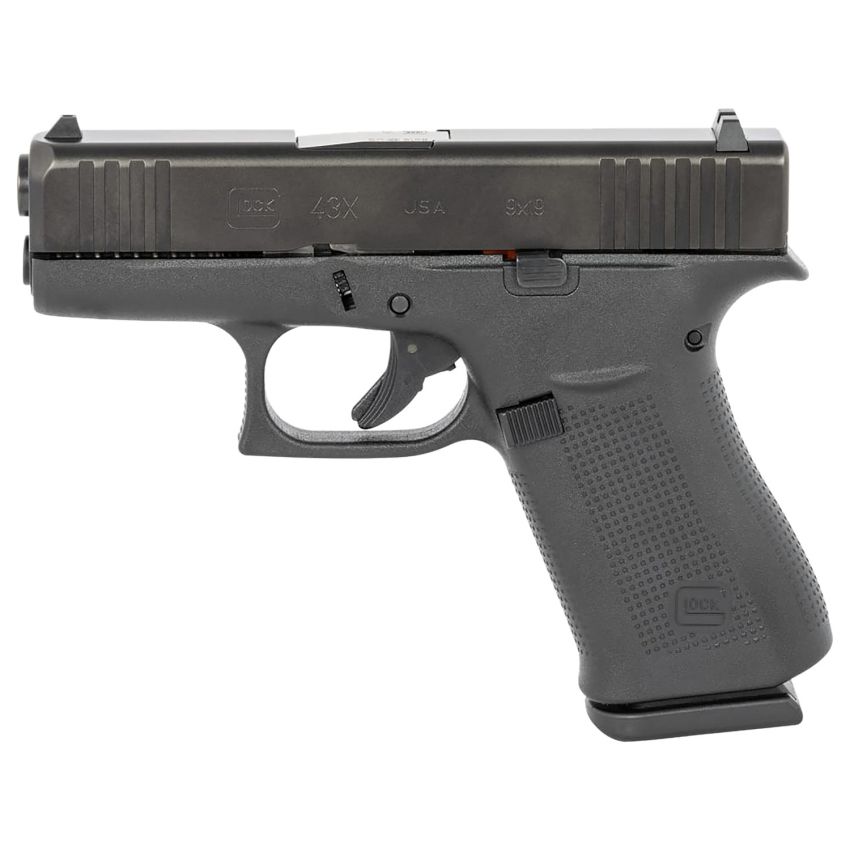 Glock G43X 9mm Sub-Compact Pistol | 10+1 Black nDLC