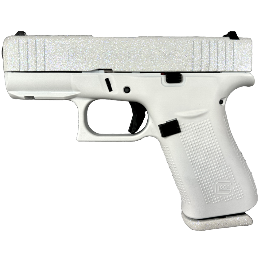 Glock G43X Sub-Compact 9mm 10+1 Frost Glitter Cerakote Frame