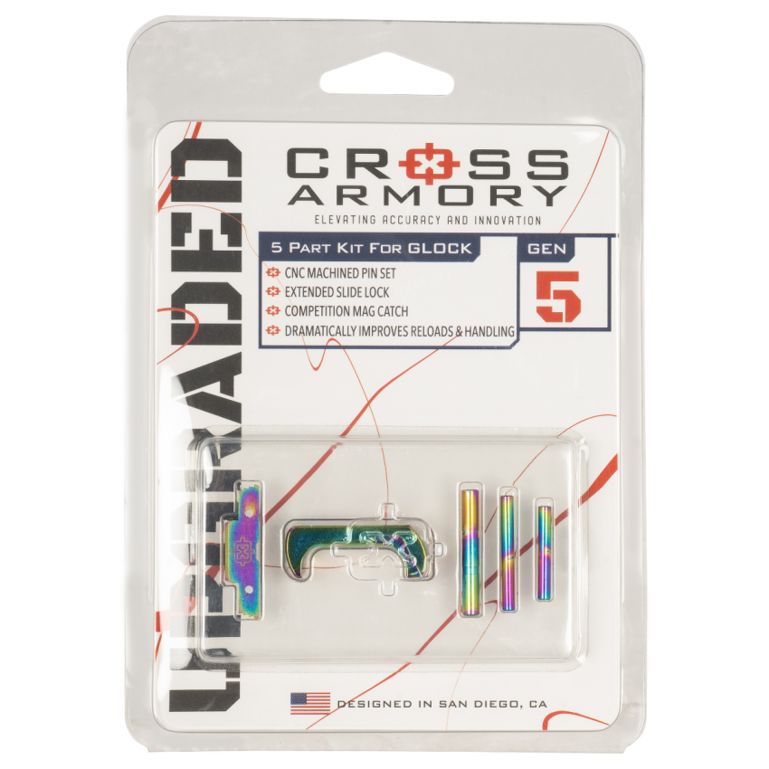 Cross Armory 3 Piece Upgrade Kit Glock Gen5 Rainbow Aluminum