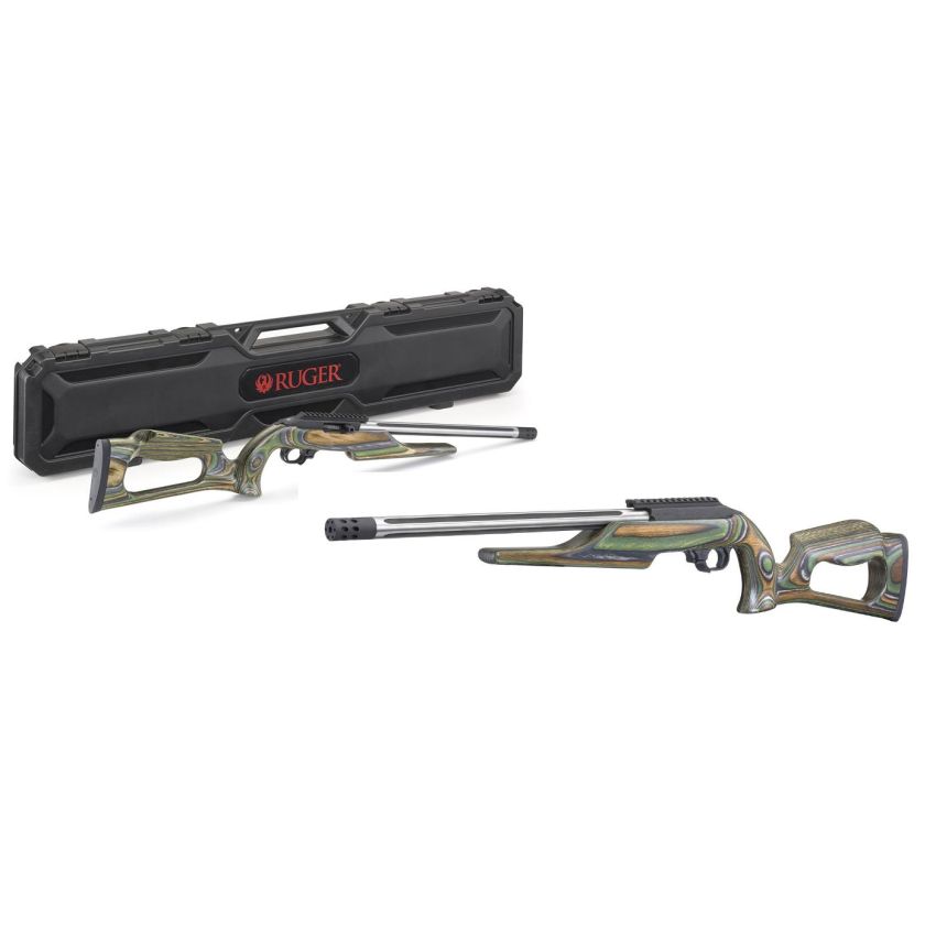 Ruger 10/22 Barracuda 22 LR Rifle Green Laminate 16.1 Inch