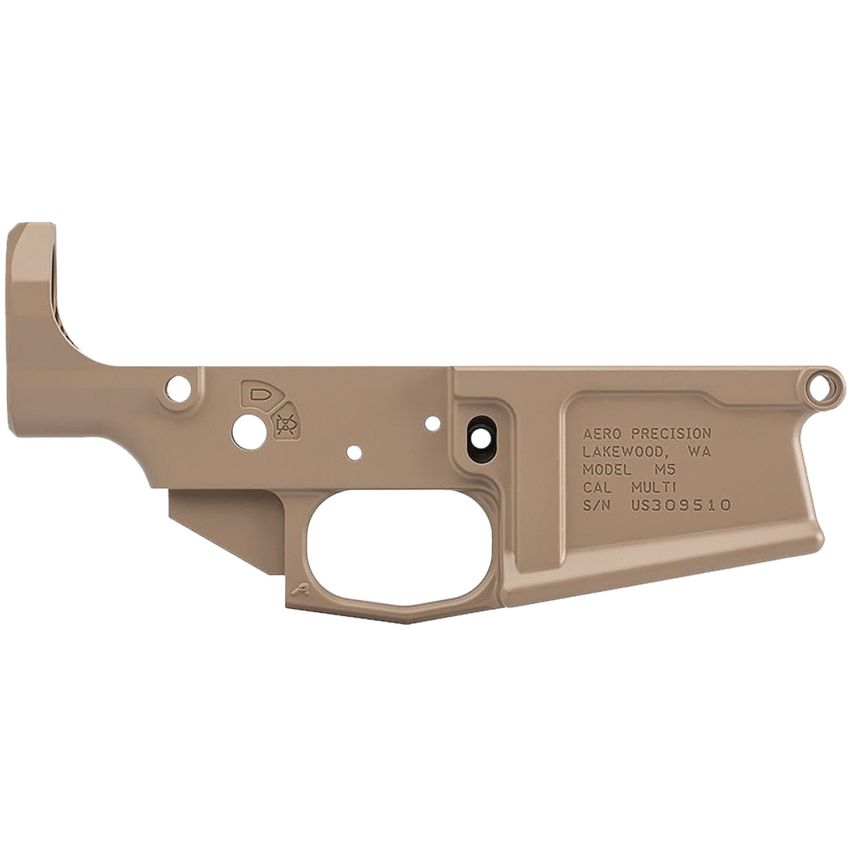 Aero Precision M5 Receiver Multi Caliber FDE 7075 Aluminum AR10