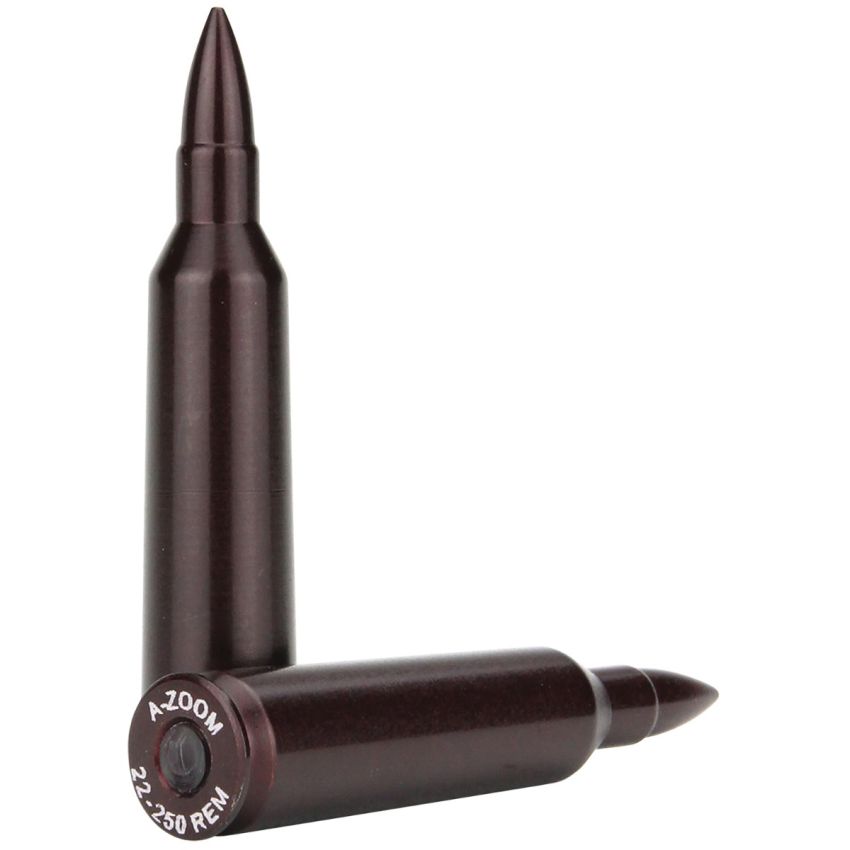A-Zoom 22-250 Rem Rifle Snap Caps 2-Pack for Dry Fire Training