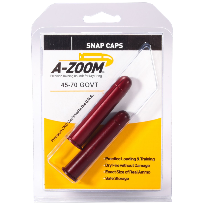 A-Zoom 45-70 Gov Rifle Snap Caps 2-Pack for Dry Fire Training