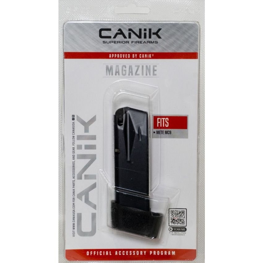 CANIK MC9 15-Round 9mm Magazine Full Extension Black