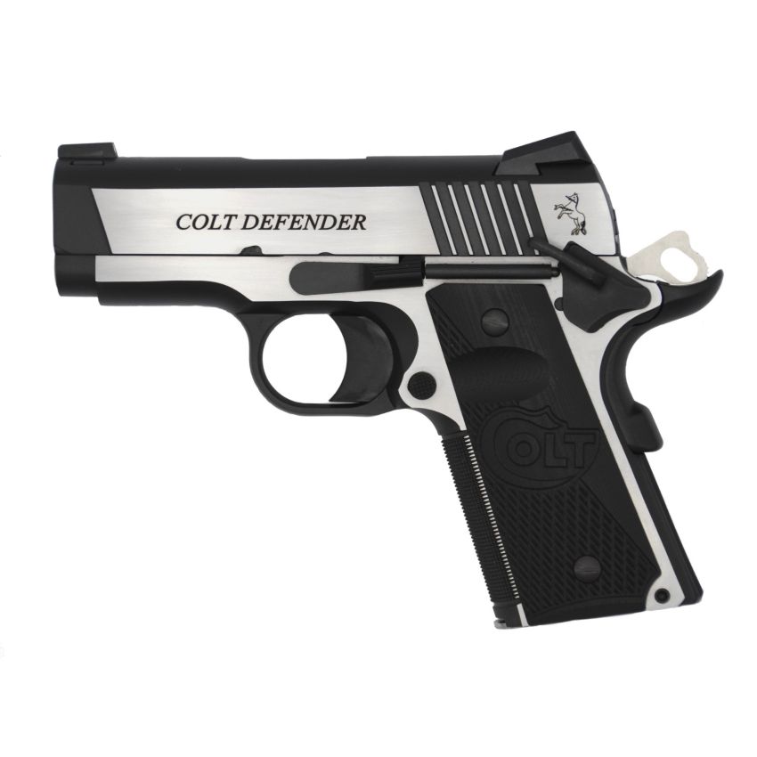 Colt Defender 45 ACP 3 Inch Pistol Two-Tone PVD G10 Grips 7+1