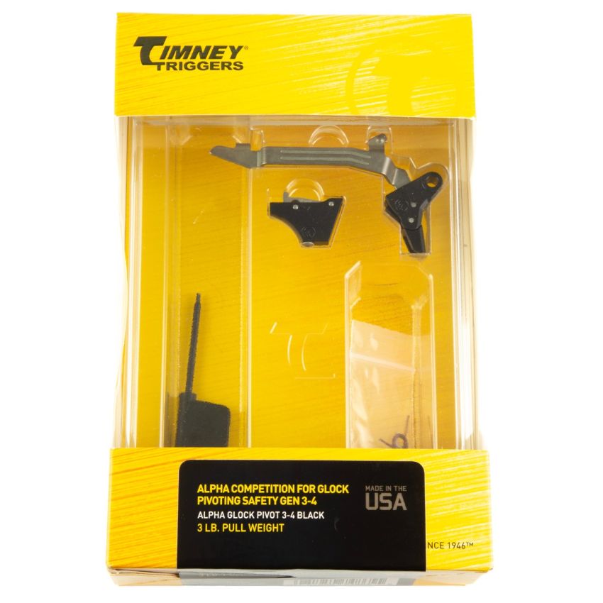 Timney Alpha Competition Pivot Trigger for Glock Gen 3 4 Black