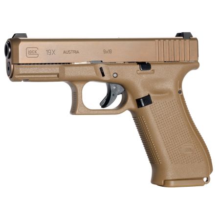 Glock G19X Compact 9mm Luger 10+1 Coyote Brown Cerakote Frame