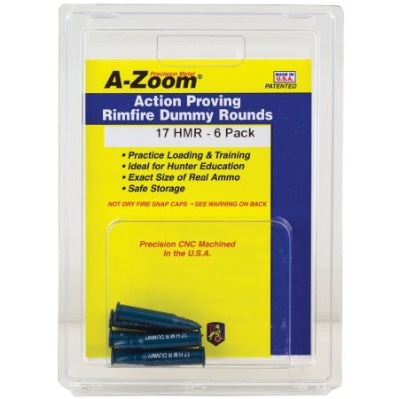 A-Zoom 17HMR Rimfire Action Proving Dummy Rounds 6 Pack