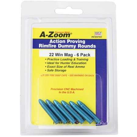 A-Zoom Rimfire 22WMR Action Proving Dummy Rounds 6 Pack