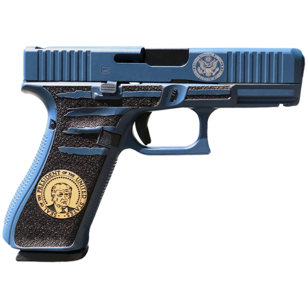 Glock G45 Gen5 MOS Trump 9mm 17+1 Black Barrel Blue Engraved