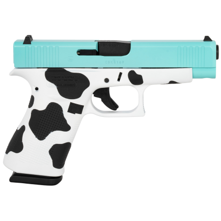 Glock G48 Gen5 Slim Compact 9mm Luger 10+1 4.17" Black Barrel Cow Print Frame